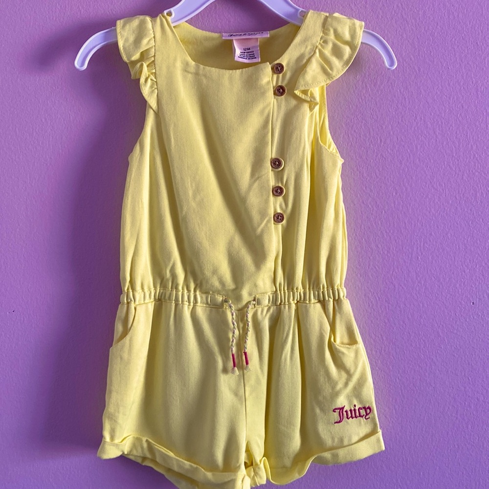 Juicy Couture - Girls 12 Month Spring yellow romper